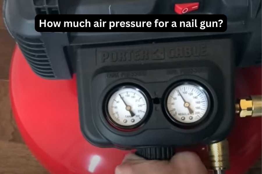 how much air pressure for nail gun