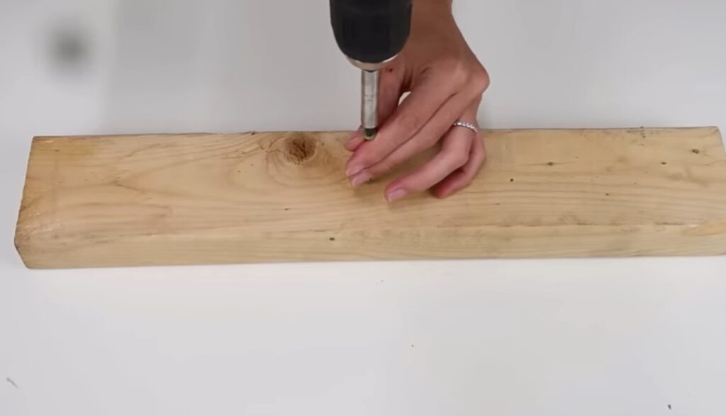 Drill The Hole using your cordless drill driver