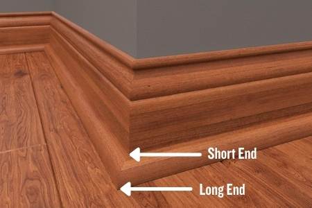 Long and Short end of quarter round molding