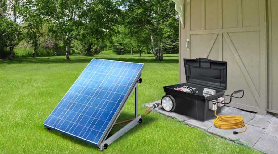 Solar power generator to run a skill saw