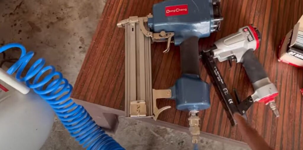 accessories and tools required for using a pneumatic nail gun
