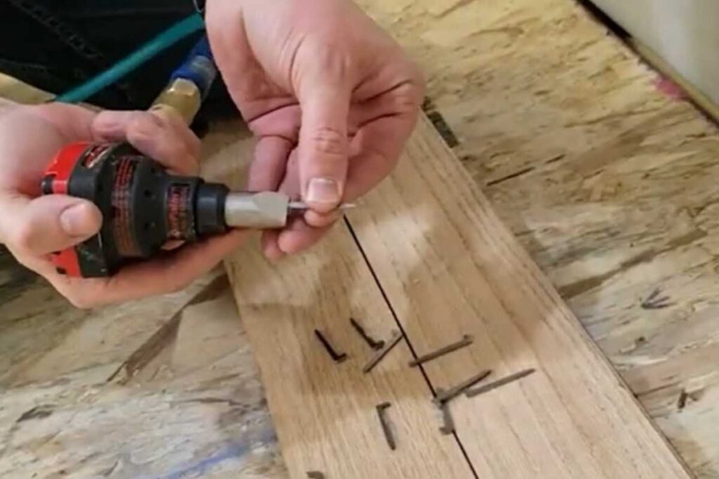 Load the Nail into a palm nailer