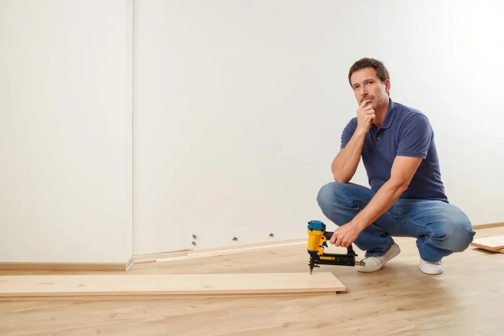 A carpenter thinking which one is best for baseboard - finish nailer or brad nailer