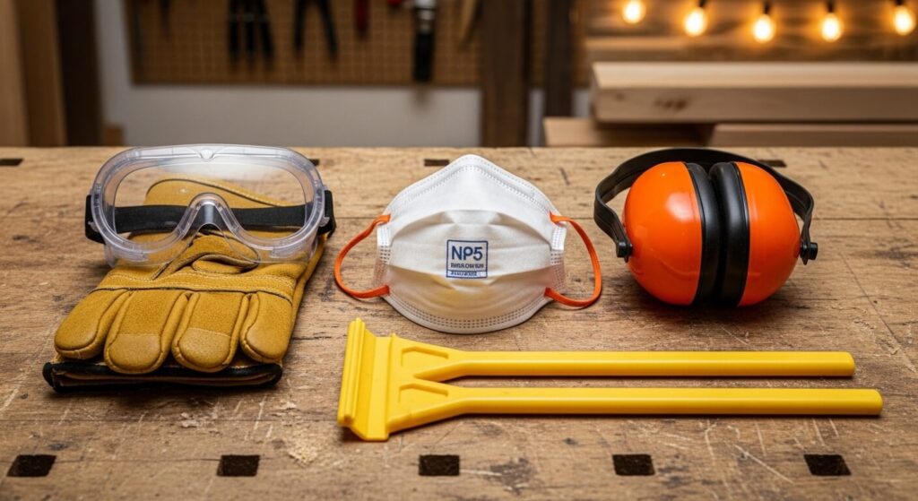 Essential woodworking safety gear for small workshops